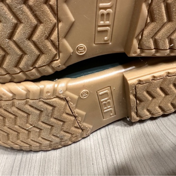 JBU Men's Brown and Green Rain Boots - Picture 4 of 4